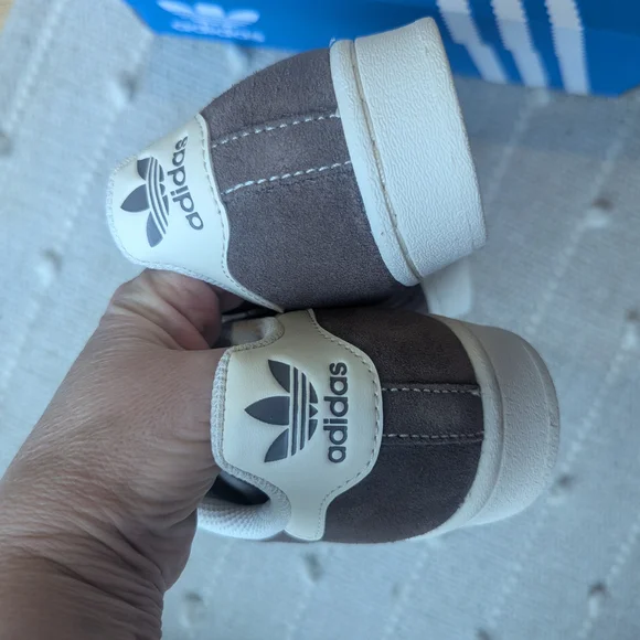 Adidas Kids Brown and White Sneakers - Picture 3 of 6
